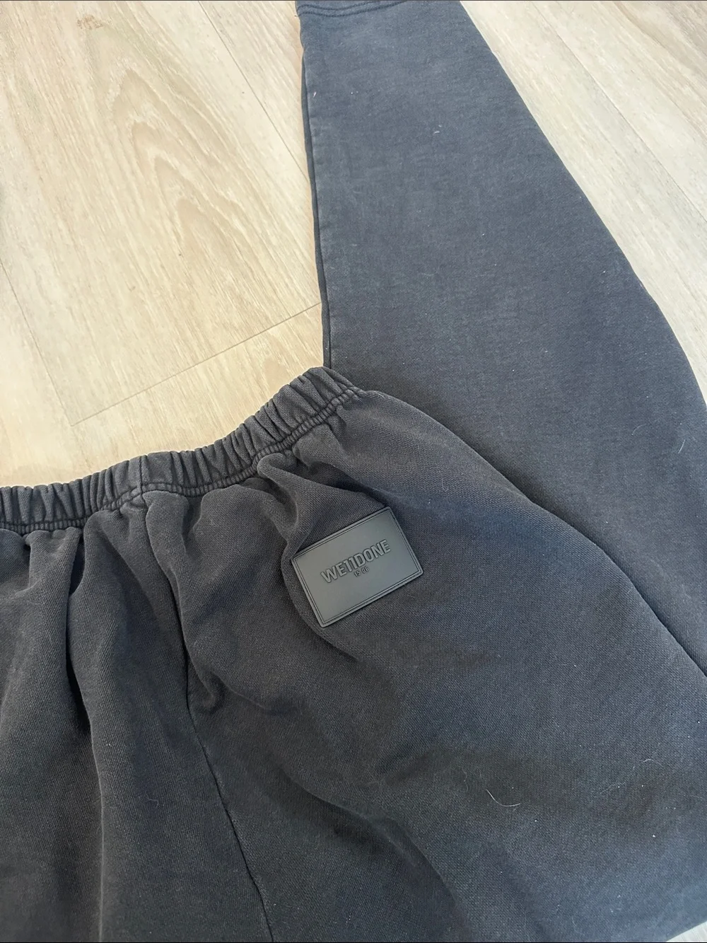 WE11DONE Men’s Black Logo Sweat Joggers Size M